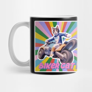 Biker Cat,Racer Cat Mug